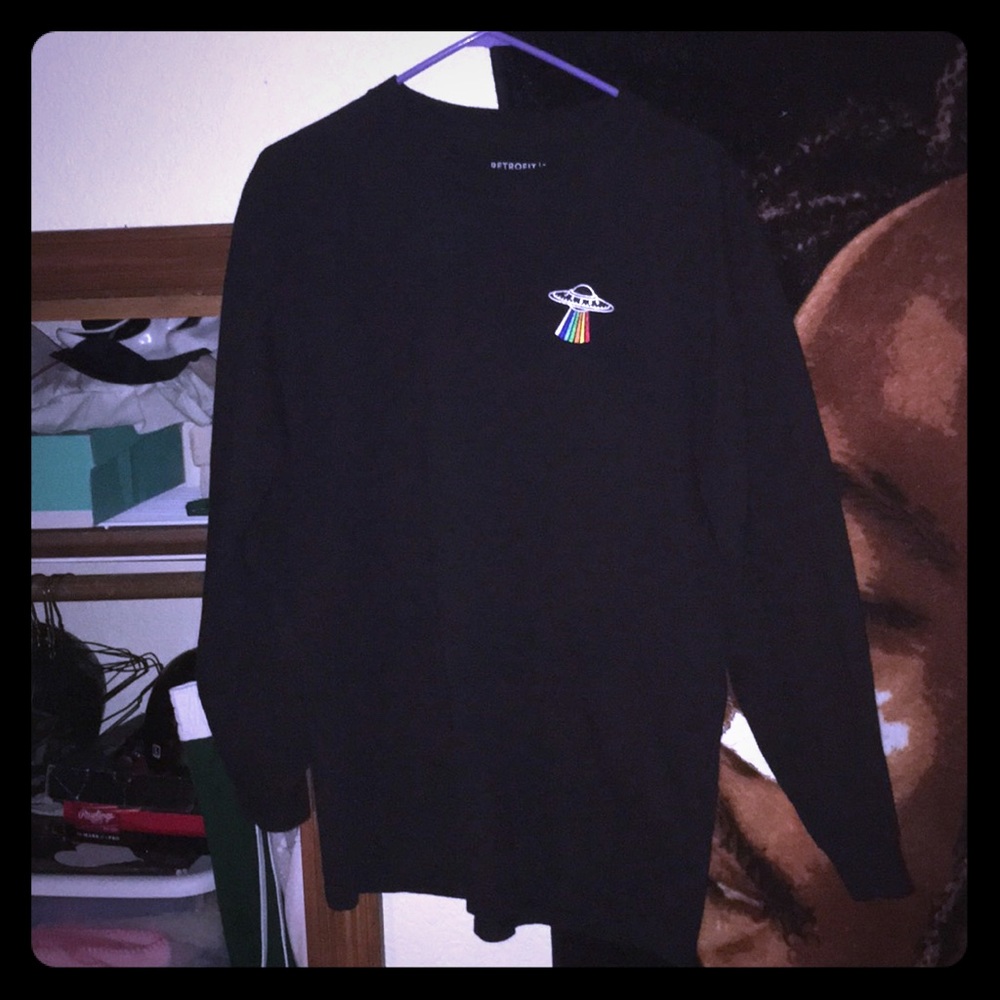 black shirt long sleeves , Gucci patch